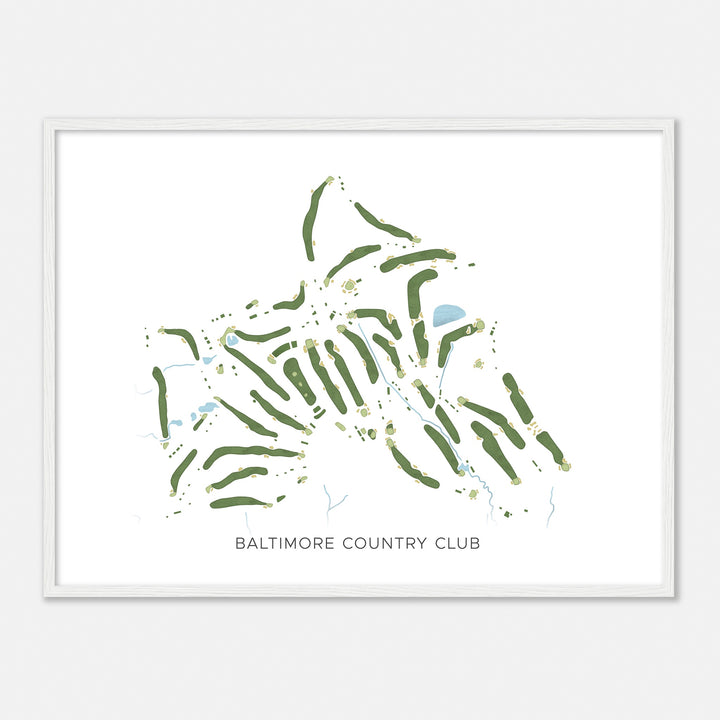 Print of Baltimore Country Club Modern Map