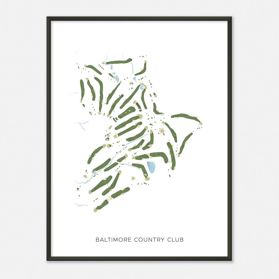 Print of Baltimore Country Club Modern Map