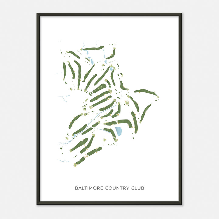 Print of Baltimore Country Club Modern Map