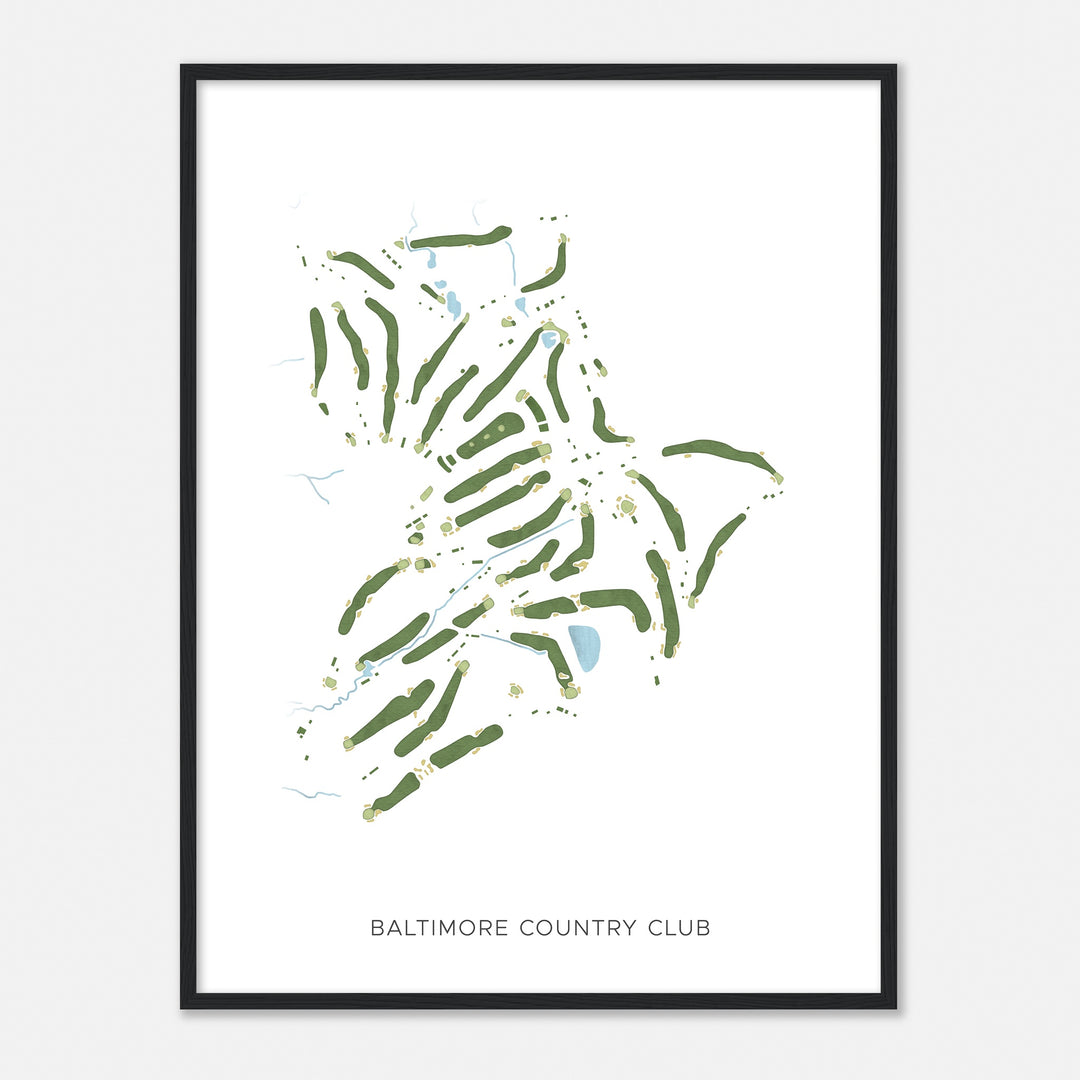 Print of Baltimore Country Club Modern Map
