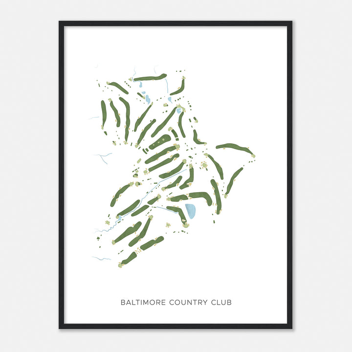 Print of Baltimore Country Club Modern Map