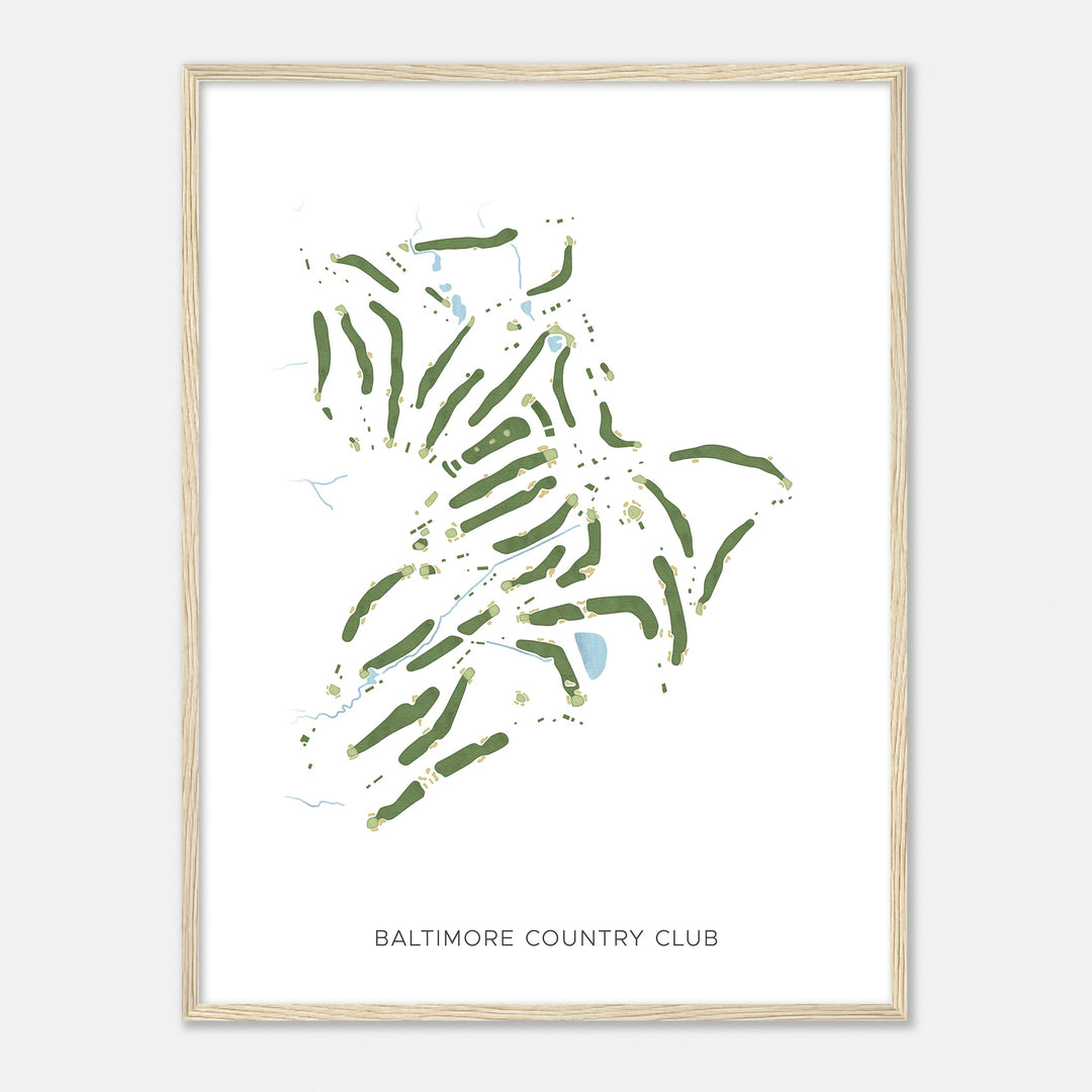 Print of Baltimore Country Club Modern Map