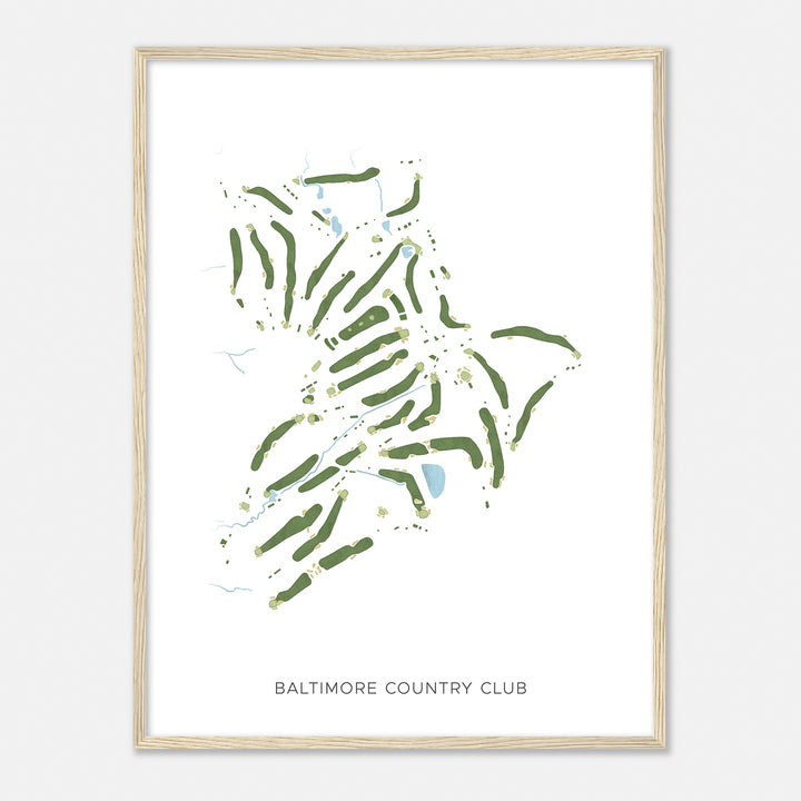 Print of Baltimore Country Club Modern Map