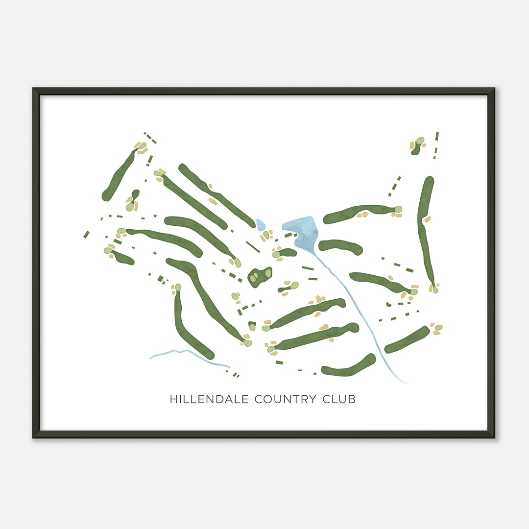 Print of Hillendale Country Club Modern Map