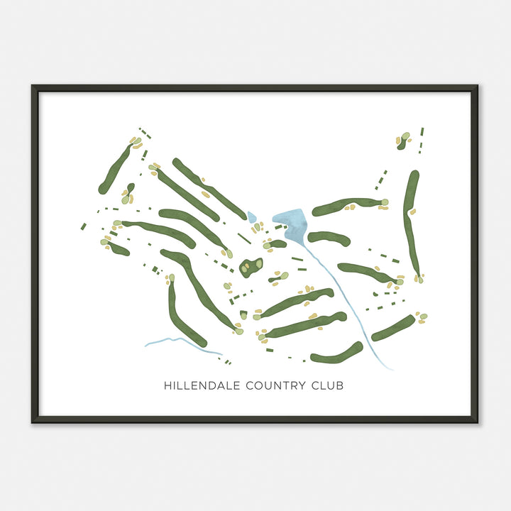 Print of Hillendale Country Club Modern Map