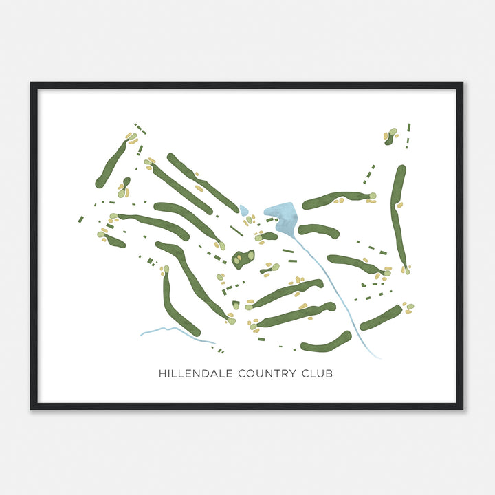 Print of Hillendale Country Club Modern Map