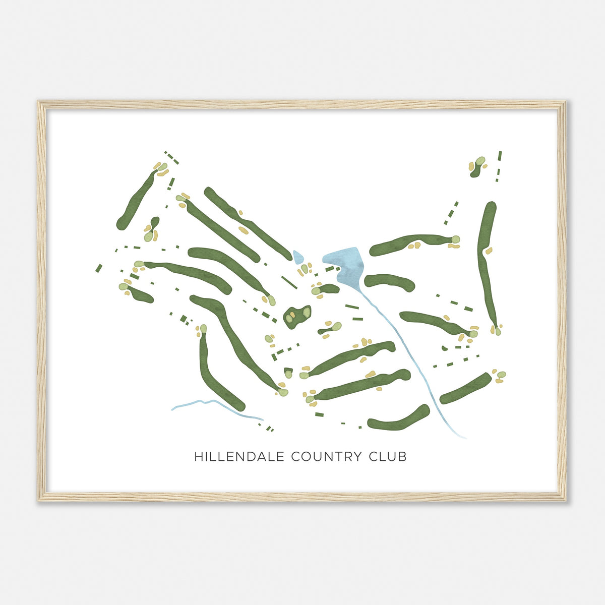 Print of Hillendale Country Club Modern Map
