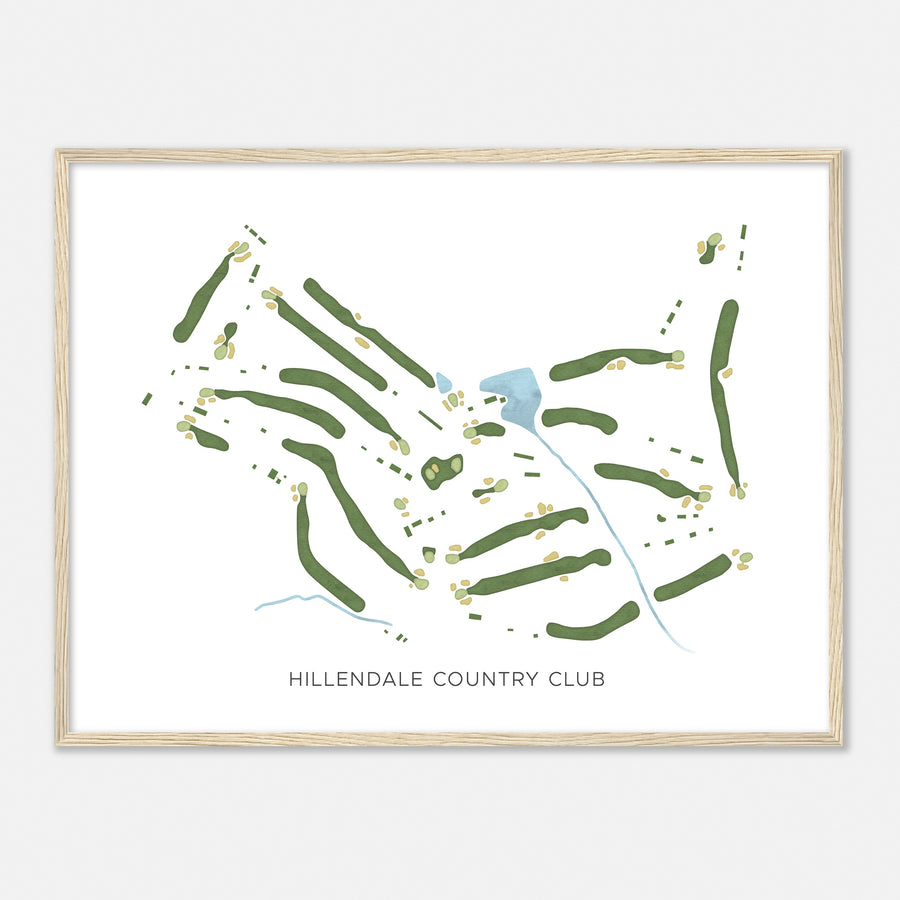 Print of Hillendale Country Club Modern Map