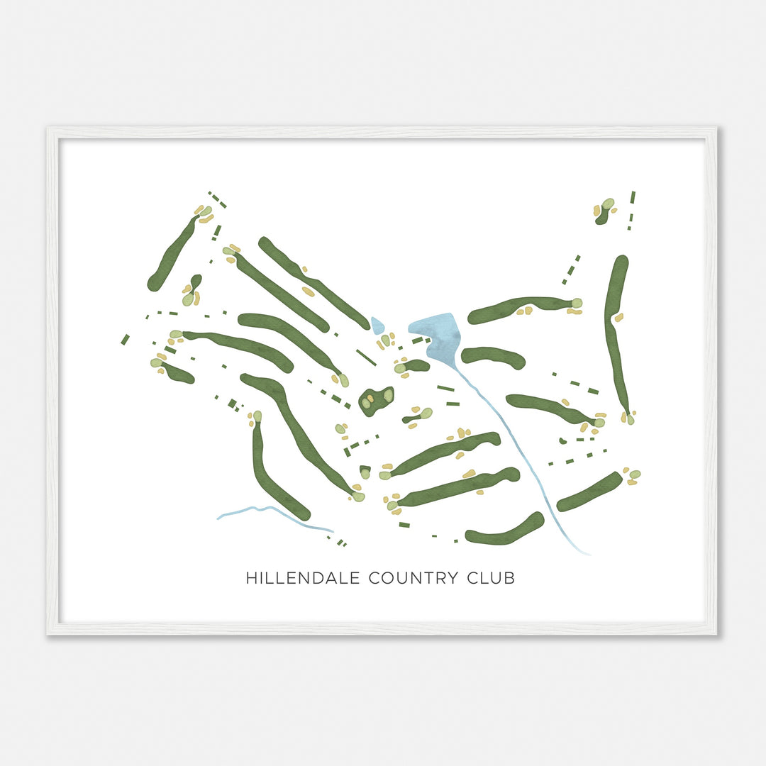 Print of Hillendale Country Club Modern Map