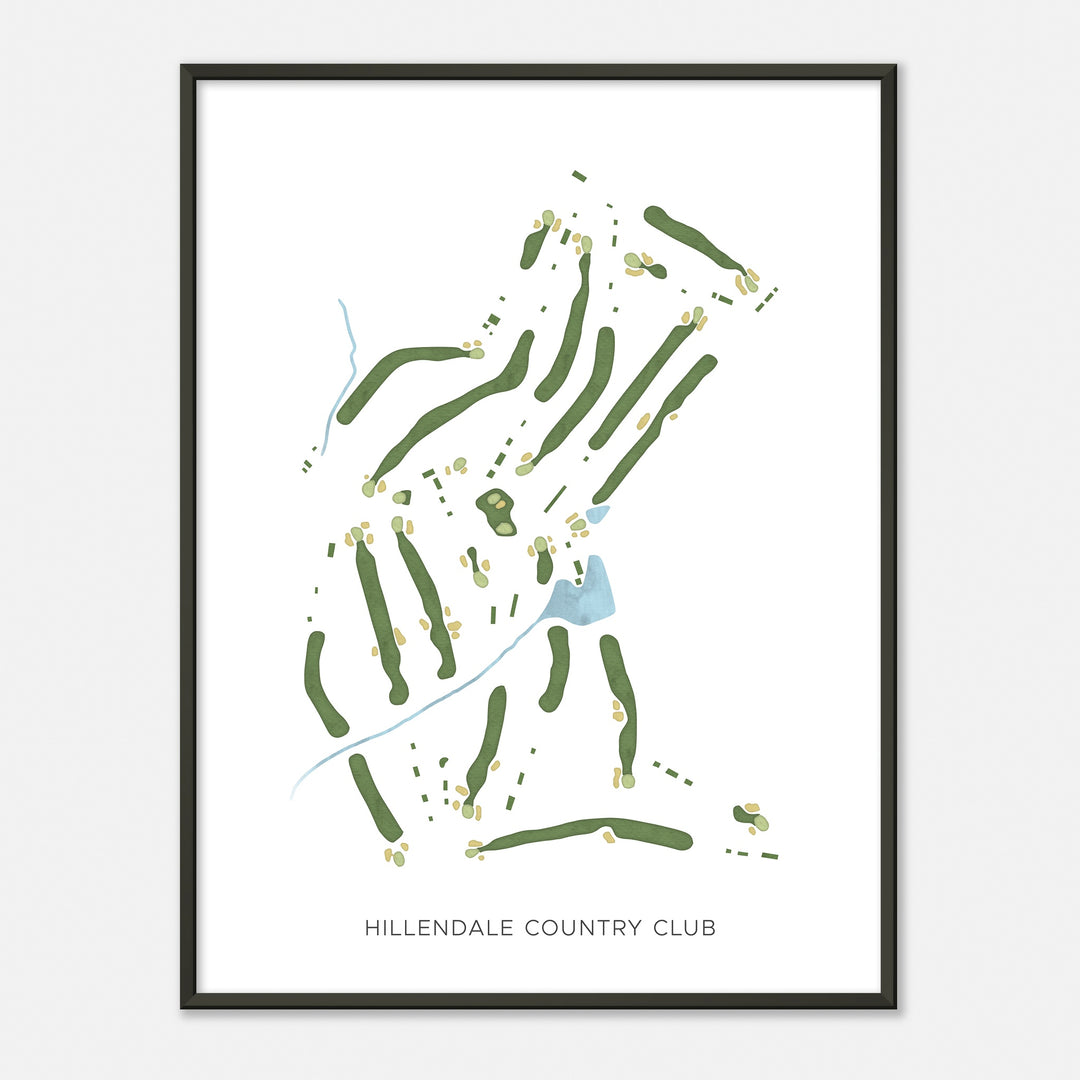 Print of Hillendale Country Club Modern Map