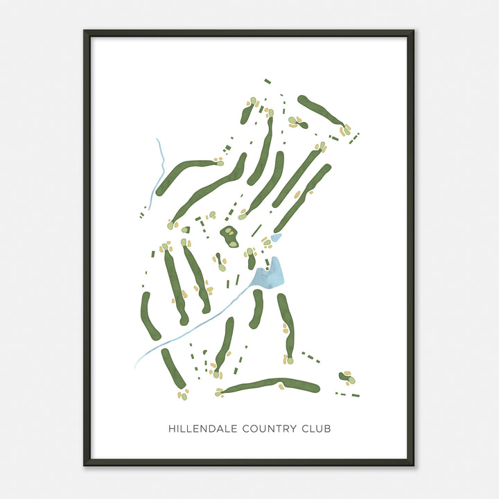 Print of Hillendale Country Club Modern Map