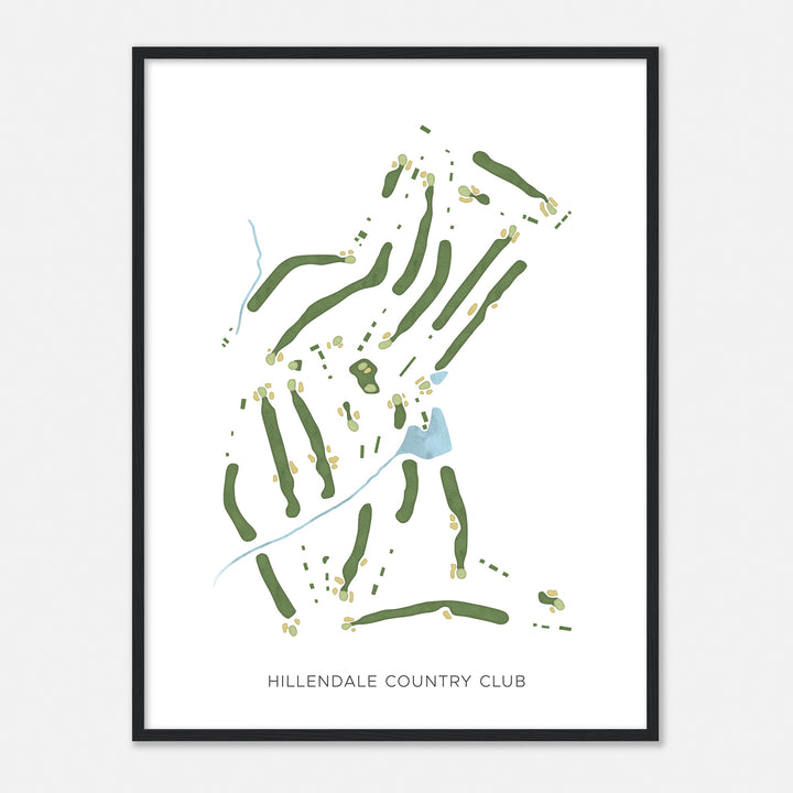 Print of Hillendale Country Club Modern Map