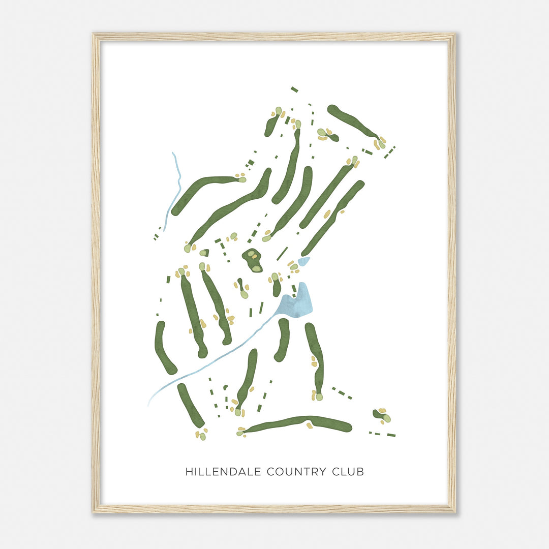 Print of Hillendale Country Club Modern Map
