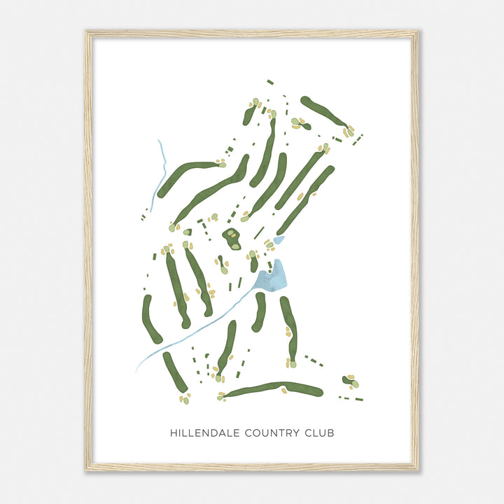 Print of Hillendale Country Club Modern Map