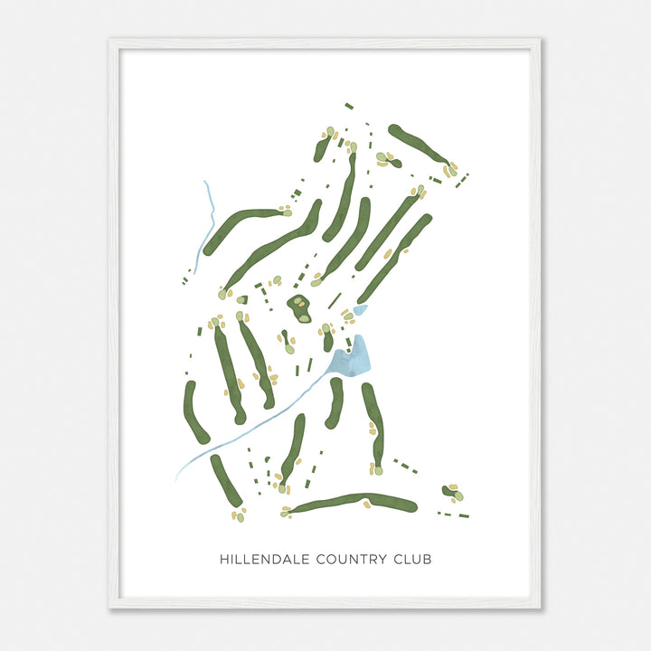 Print of Hillendale Country Club Modern Map
