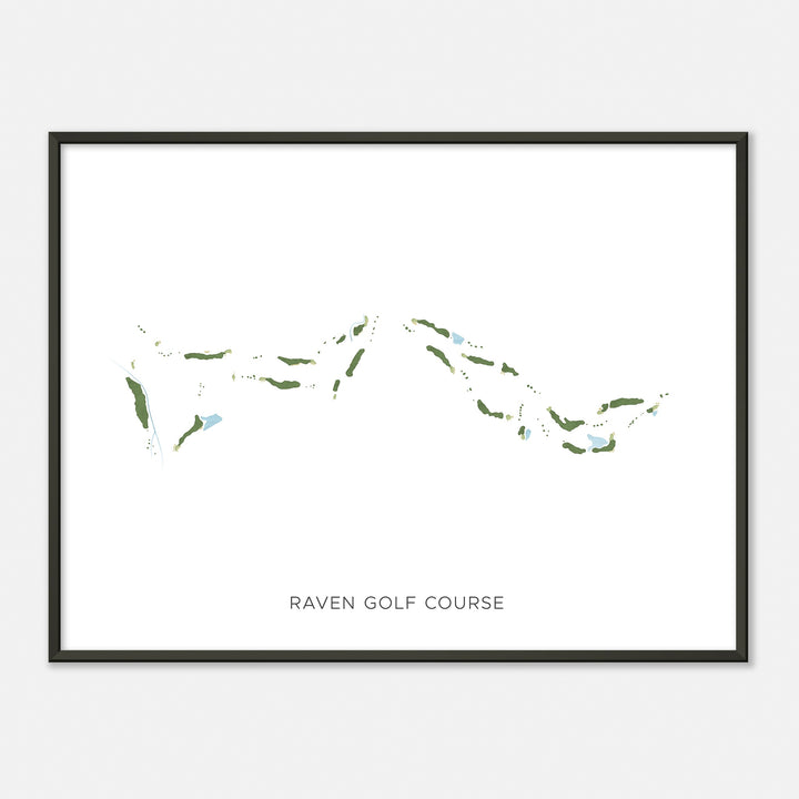 Print of Raven Golf Course Modern Map