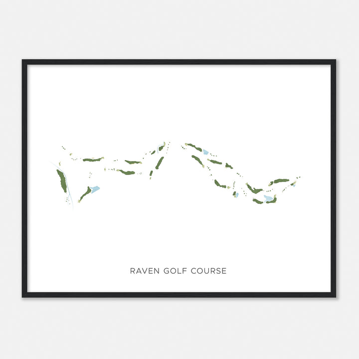 Print of Raven Golf Course Modern Map