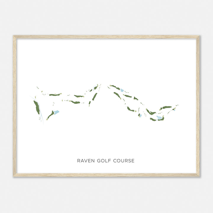 Print of Raven Golf Course Modern Map