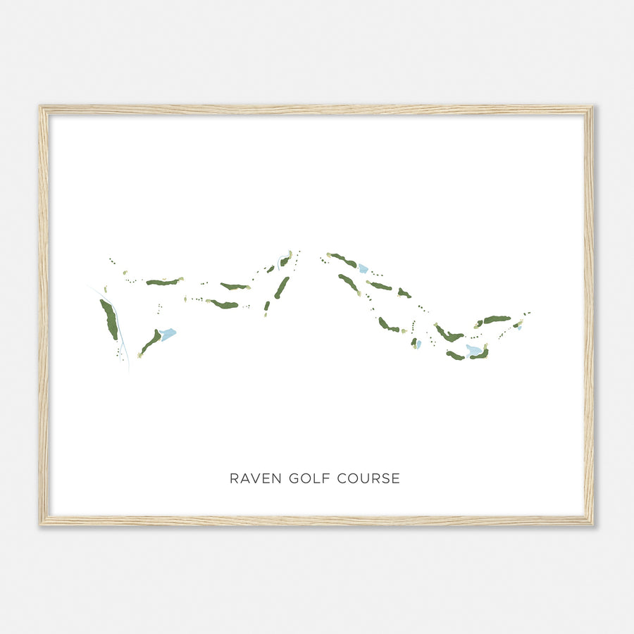 Print of Raven Golf Course Modern Map