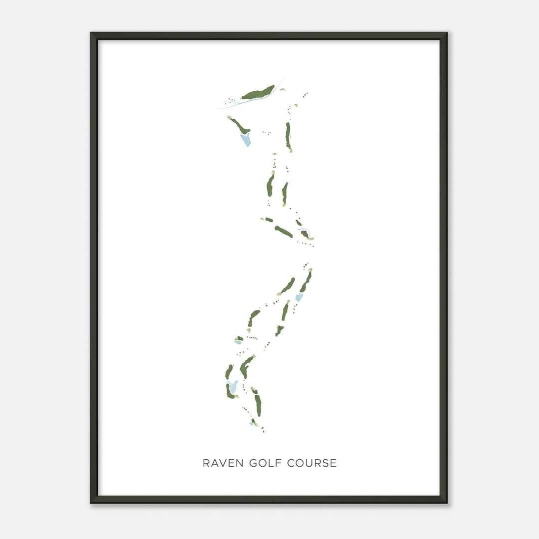 Print of Raven Golf Course Modern Map