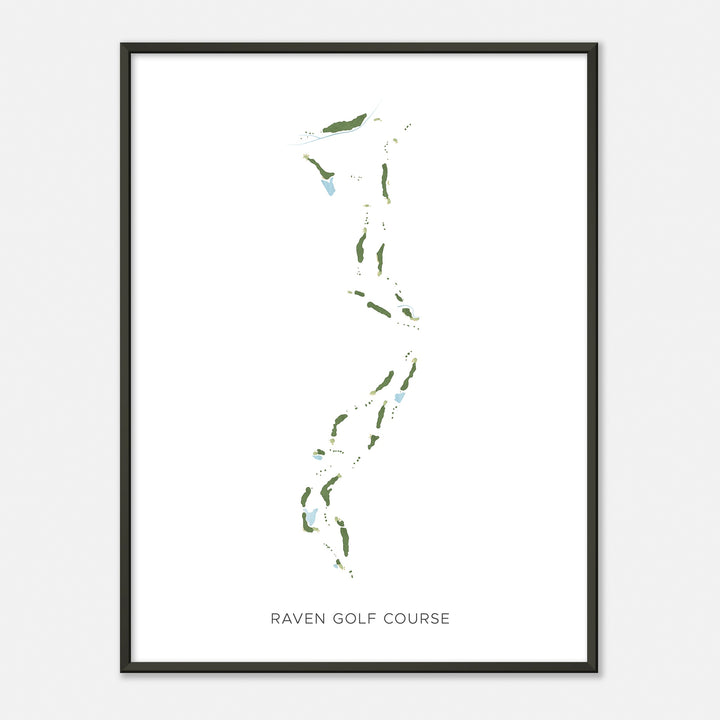 Print of Raven Golf Course Modern Map