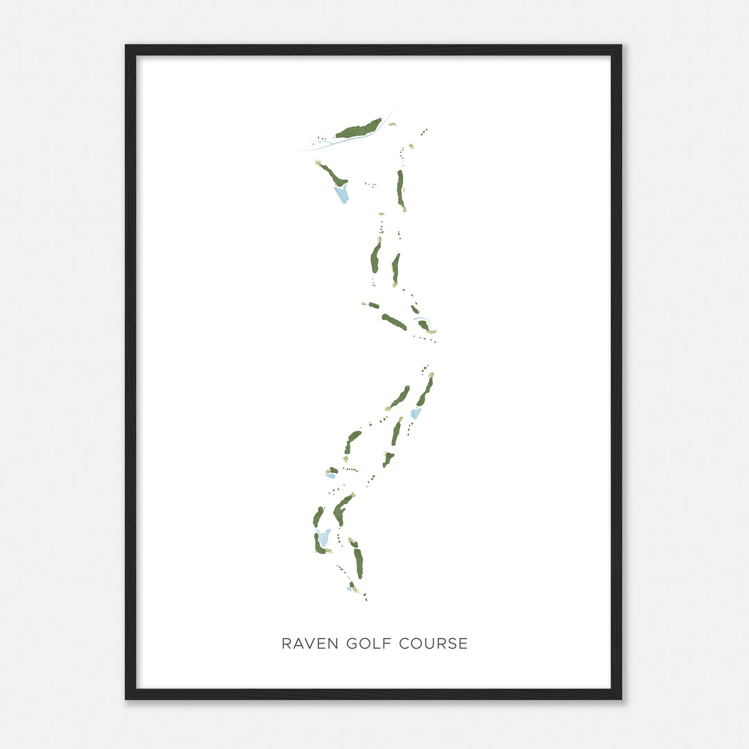 Print of Raven Golf Course Modern Map