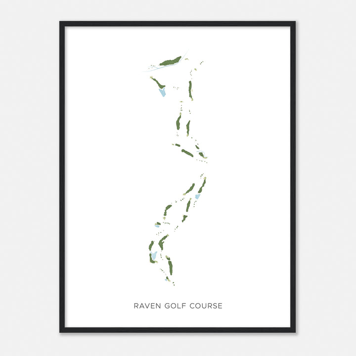 Print of Raven Golf Course Modern Map