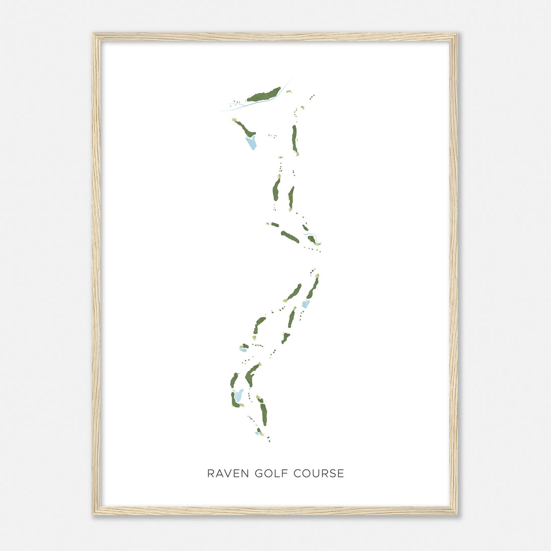 Print of Raven Golf Course Modern Map