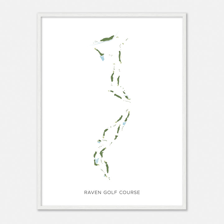 Print of Raven Golf Course Modern Map