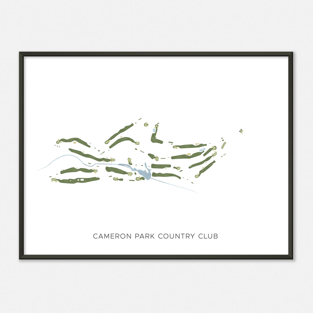 Print of Cameron Park Country Club Modern Map