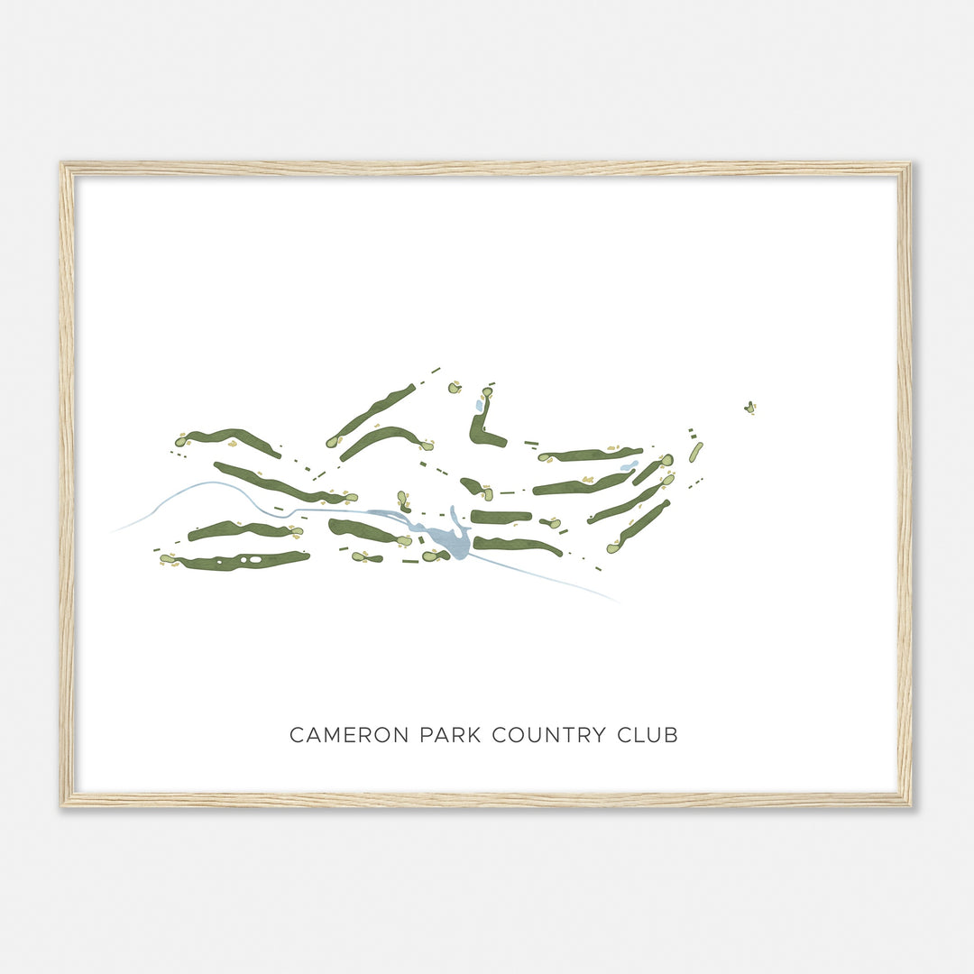 Print of Cameron Park Country Club Modern Map