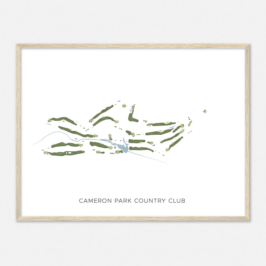 Print of Cameron Park Country Club Modern Map