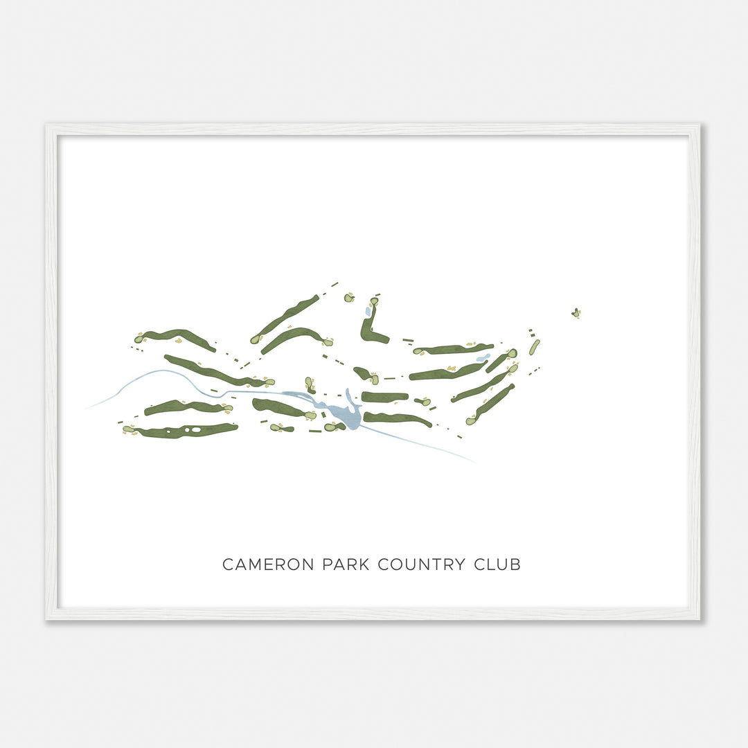 Print of Cameron Park Country Club Modern Map