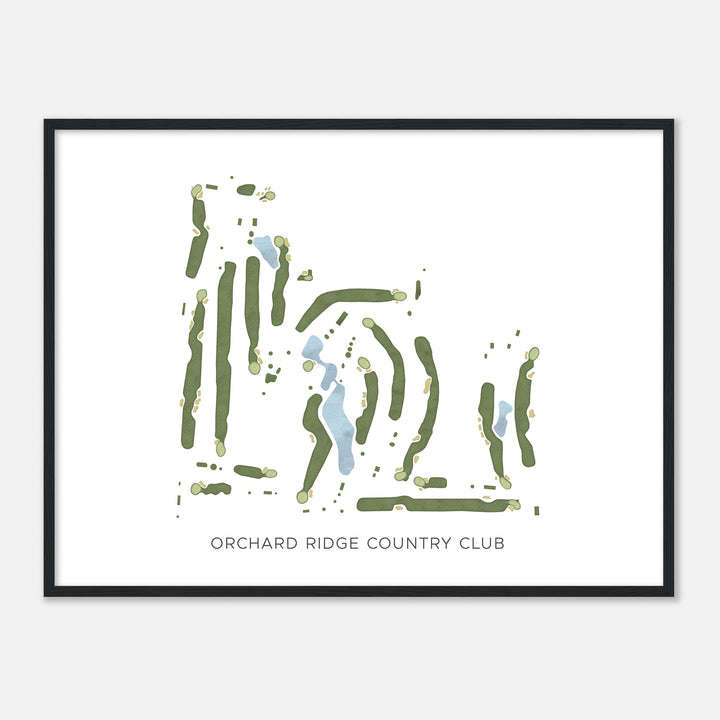 Print of Orchard Ridge Country Club Modern Map