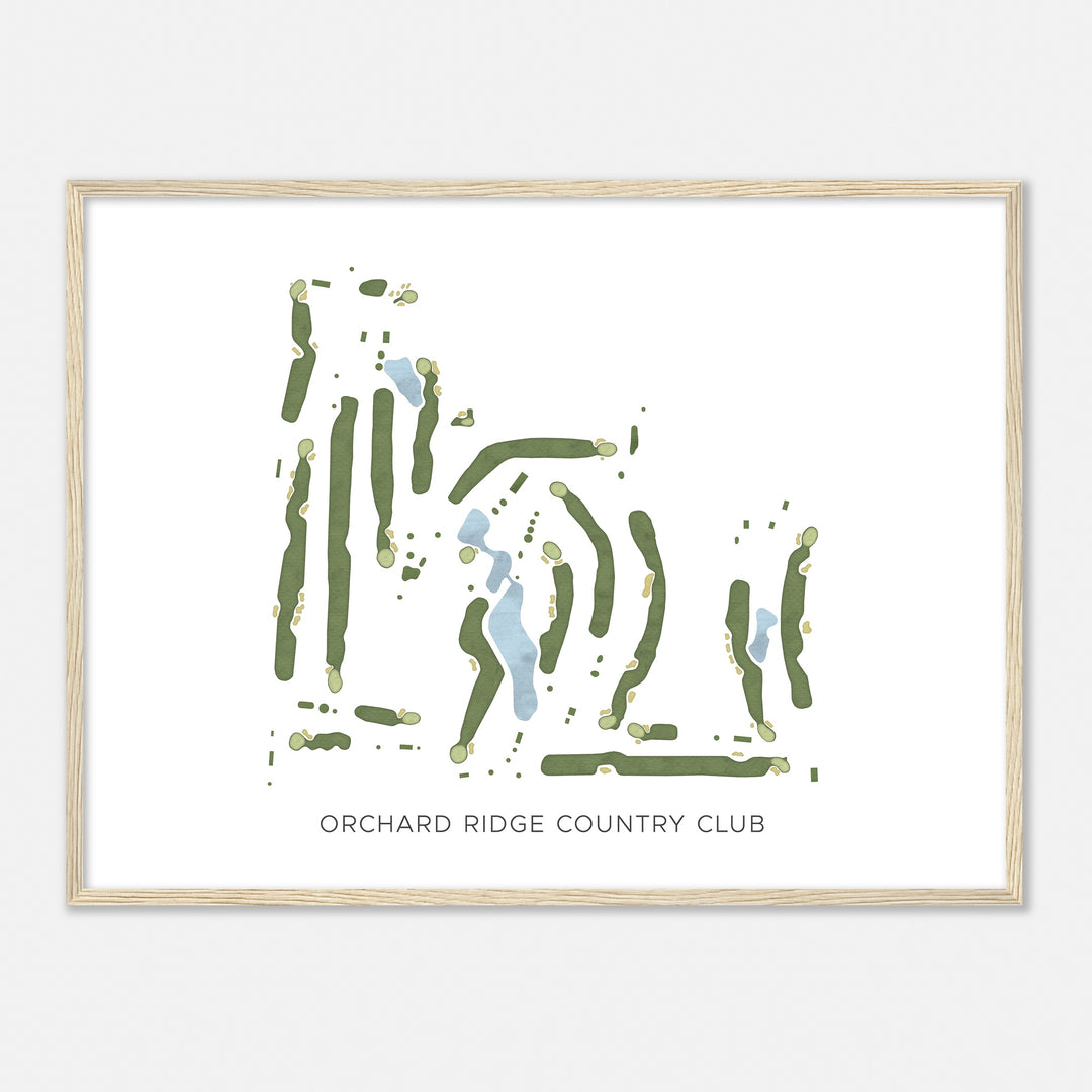 Print of Orchard Ridge Country Club Modern Map