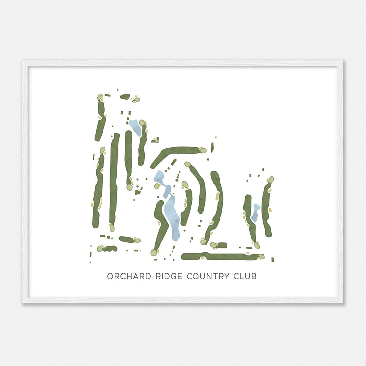 Print of Orchard Ridge Country Club Modern Map