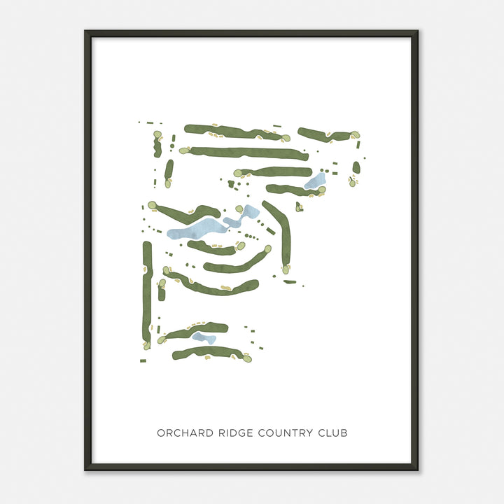 Print of Orchard Ridge Country Club Modern Map