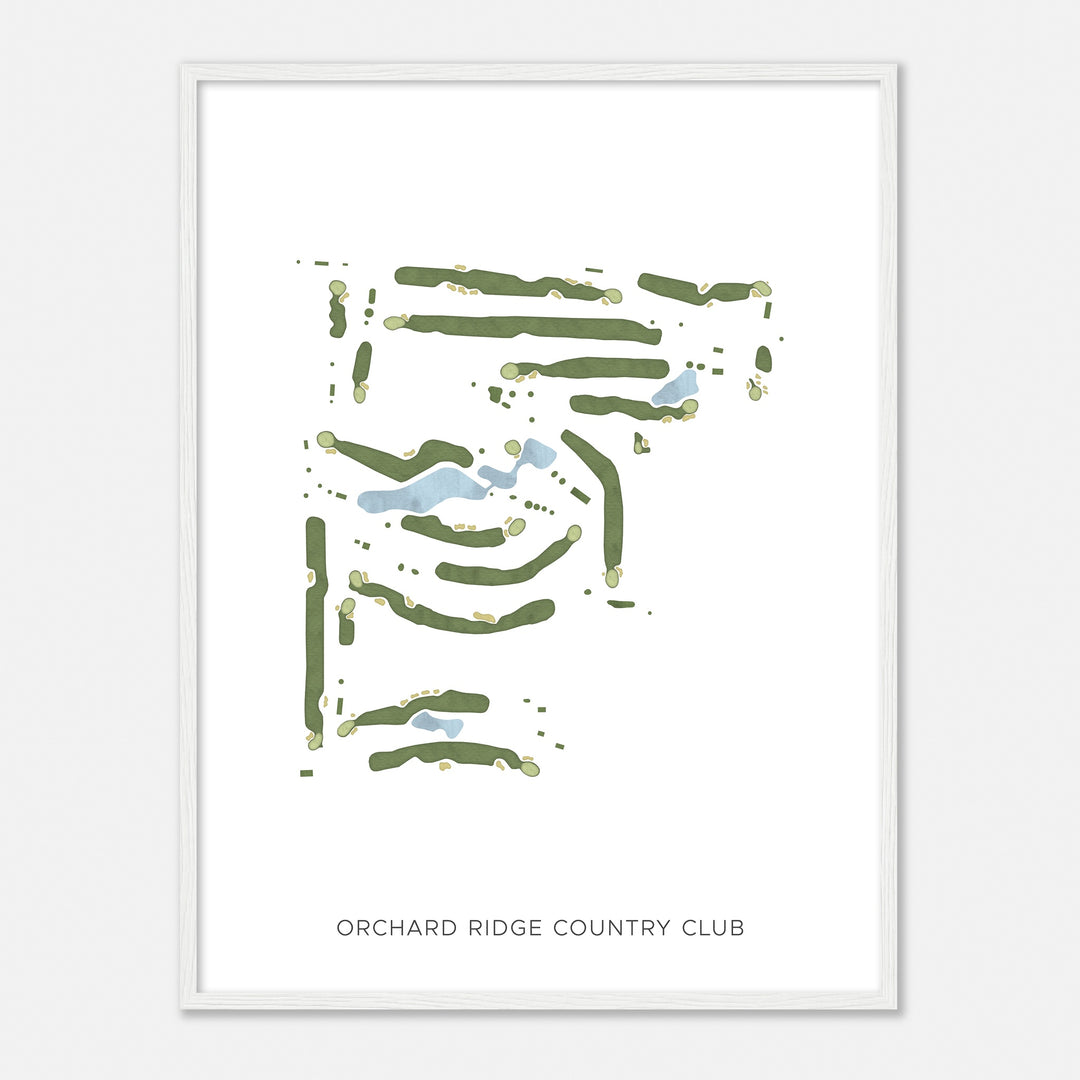 Print of Orchard Ridge Country Club Modern Map