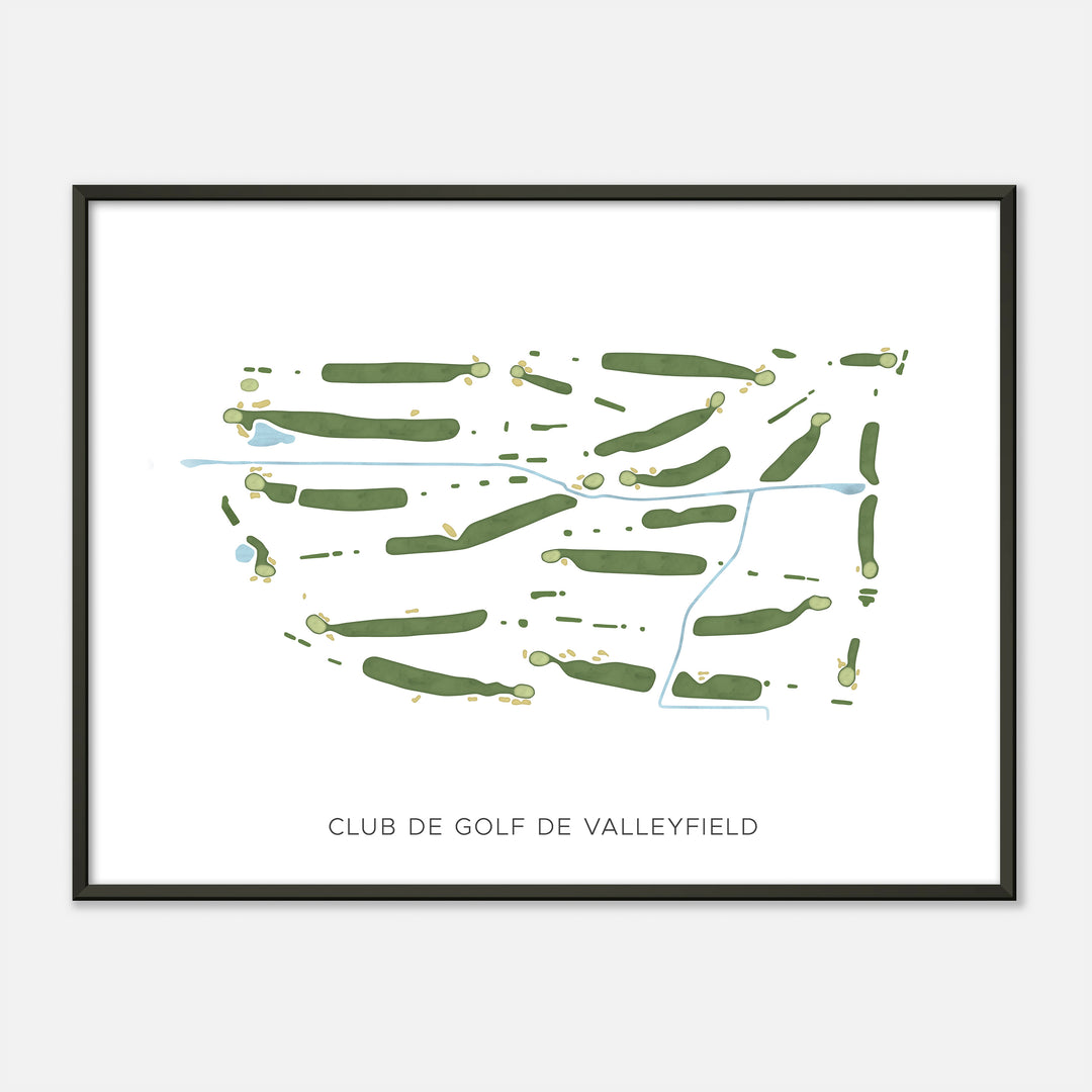 Print of Club De Golf De Valleyfield Modern Map