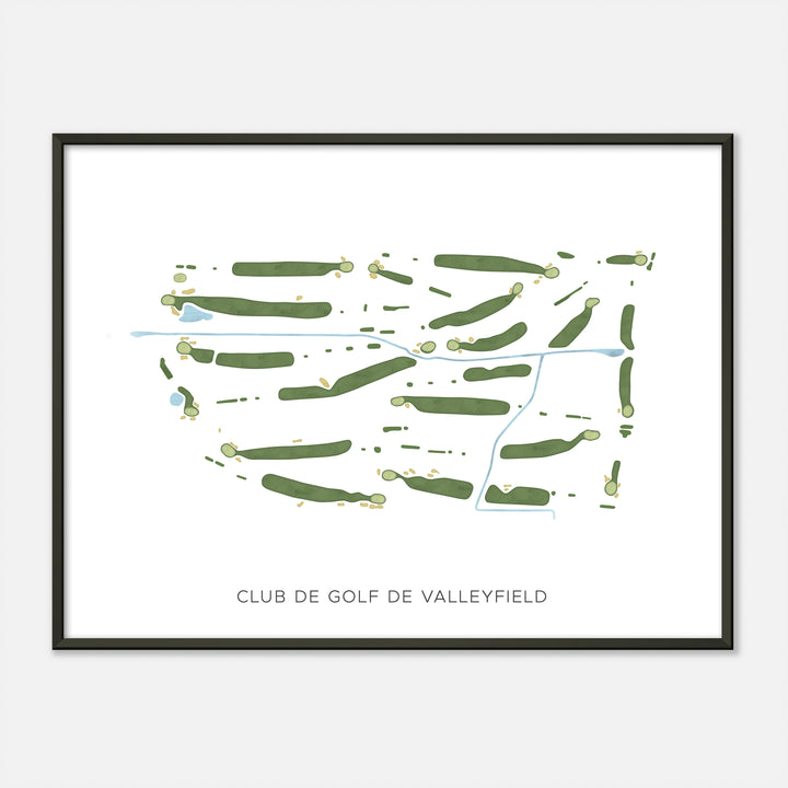 Print of Club De Golf De Valleyfield Modern Map