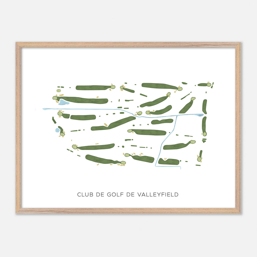 Print of Club De Golf De Valleyfield Modern Map