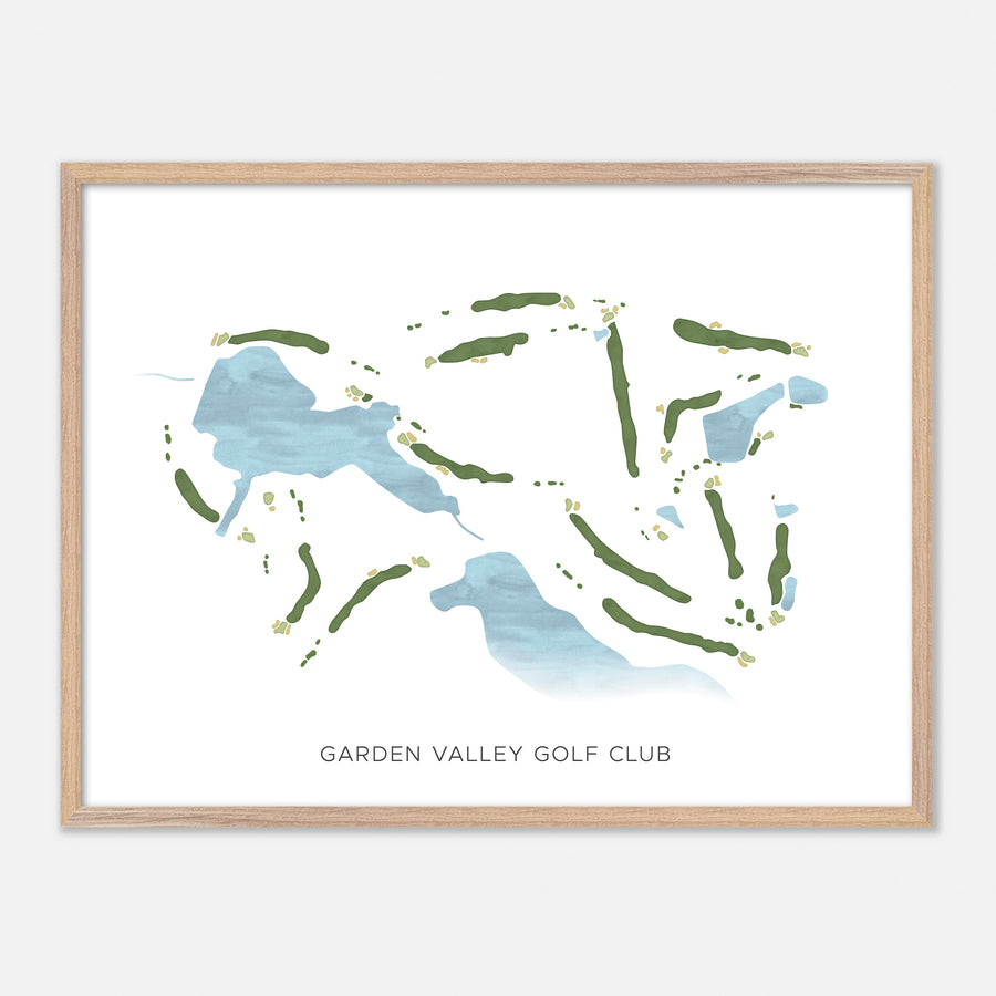 Print of Garden Valley Golf Club Modern Map