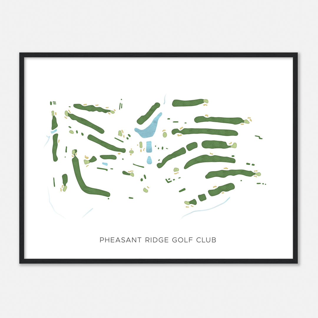 Print of Pheasant Ridge Golf Club Modern Map