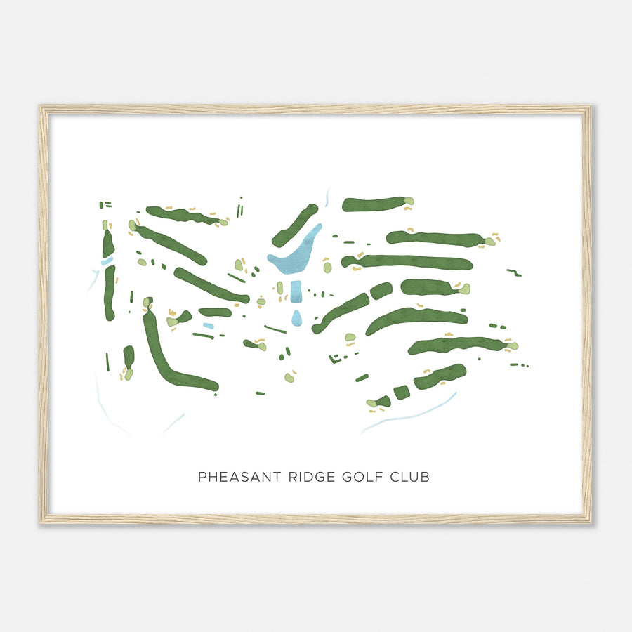 Print of Pheasant Ridge Golf Club Modern Map