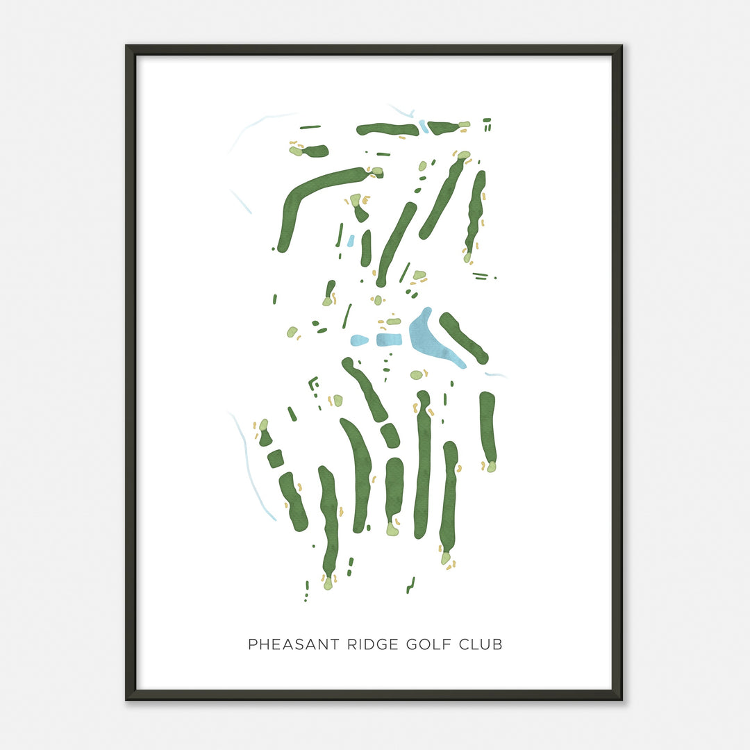 Print of Pheasant Ridge Golf Club Modern Map