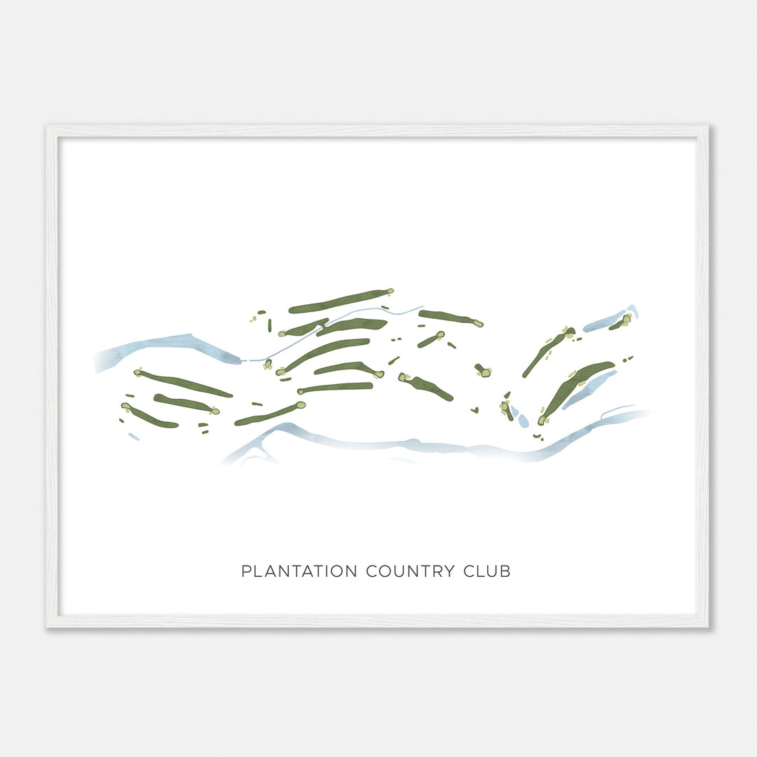 Print of Plantation Country Club Modern Map