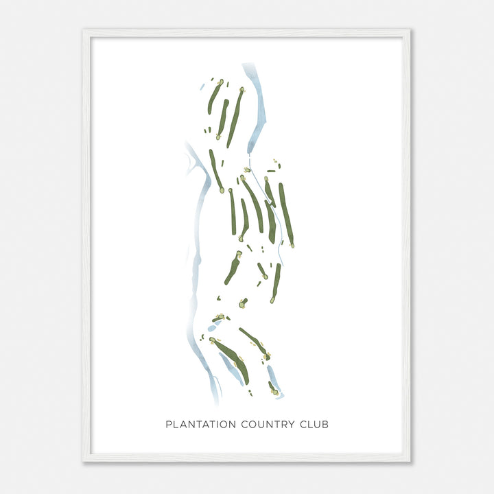 Print of Plantation Country Club Modern Map