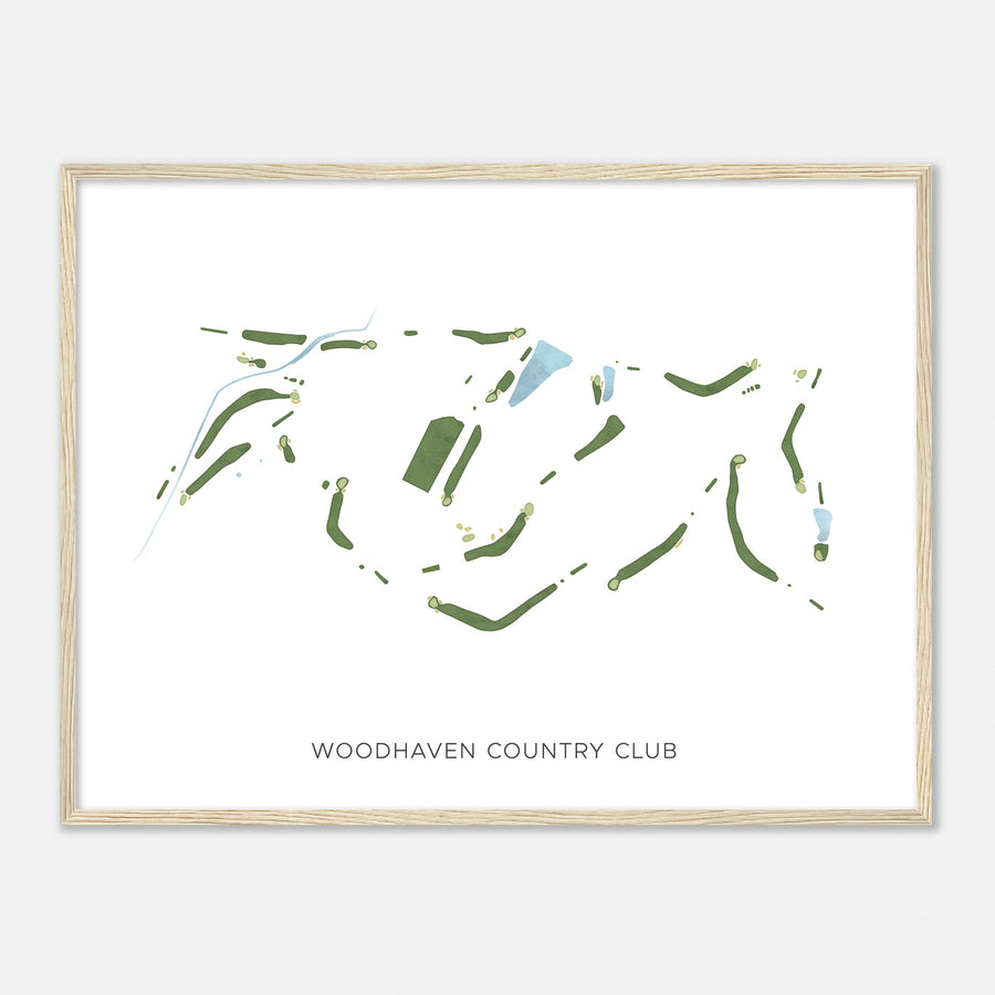 Print of Woodhaven Country Club Modern Map