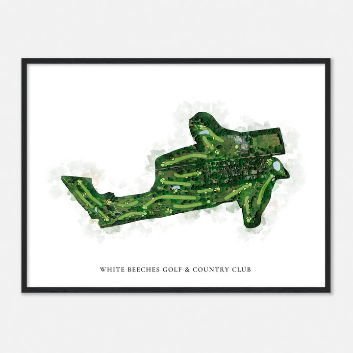 Print of White Beeches Golf & Country Club Classic Map