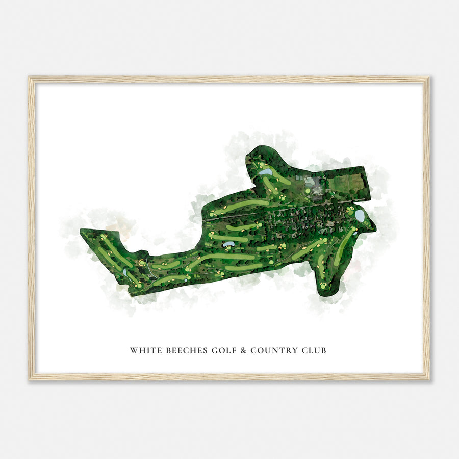 Print of White Beeches Golf & Country Club Classic Map